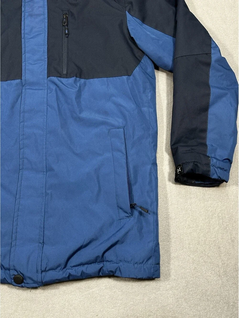 Hawke & Co Men’s Small Waterproof Insulated Hooded Jacket Blue Winter Coat